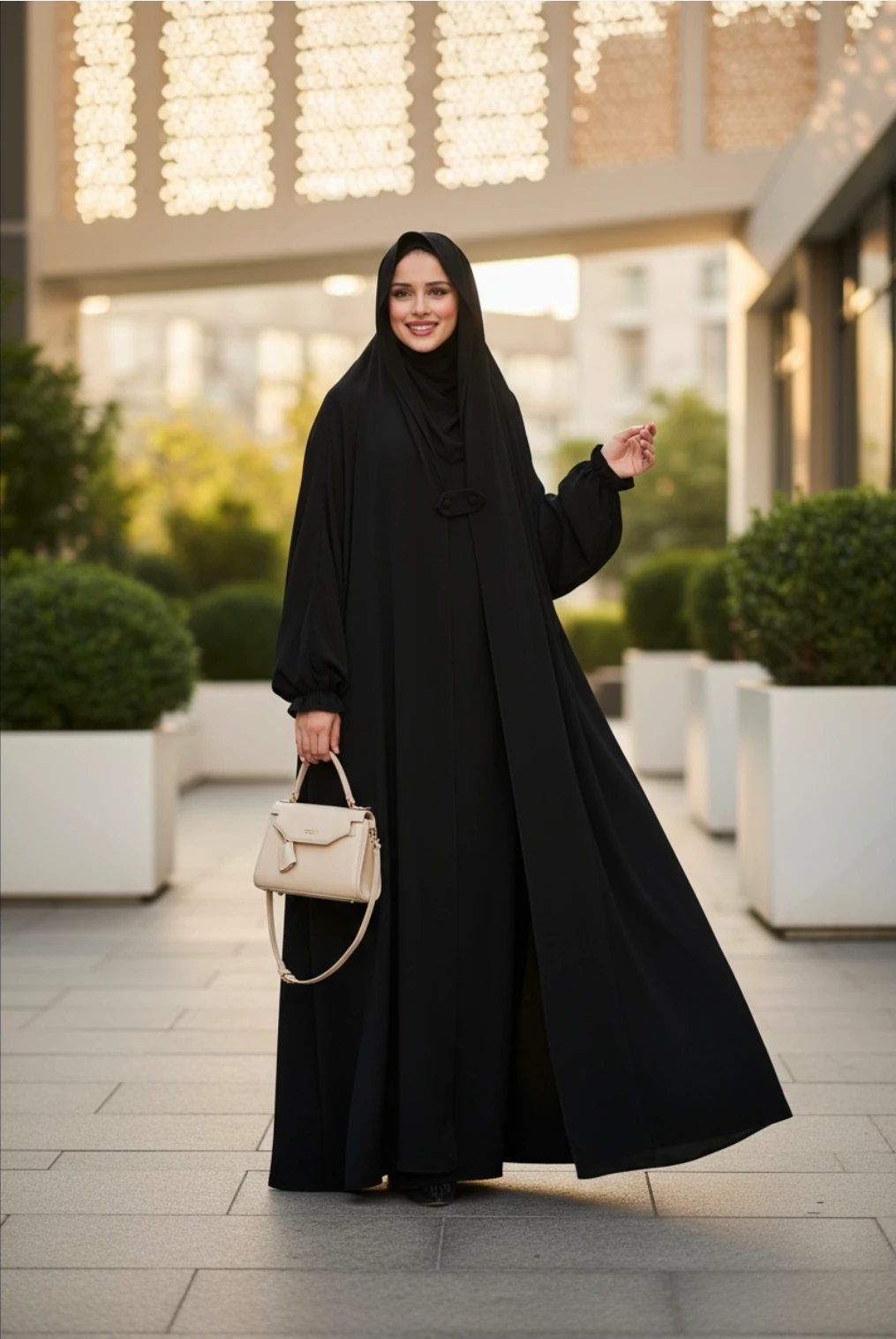 Cillop kendinden peçeli ferace 