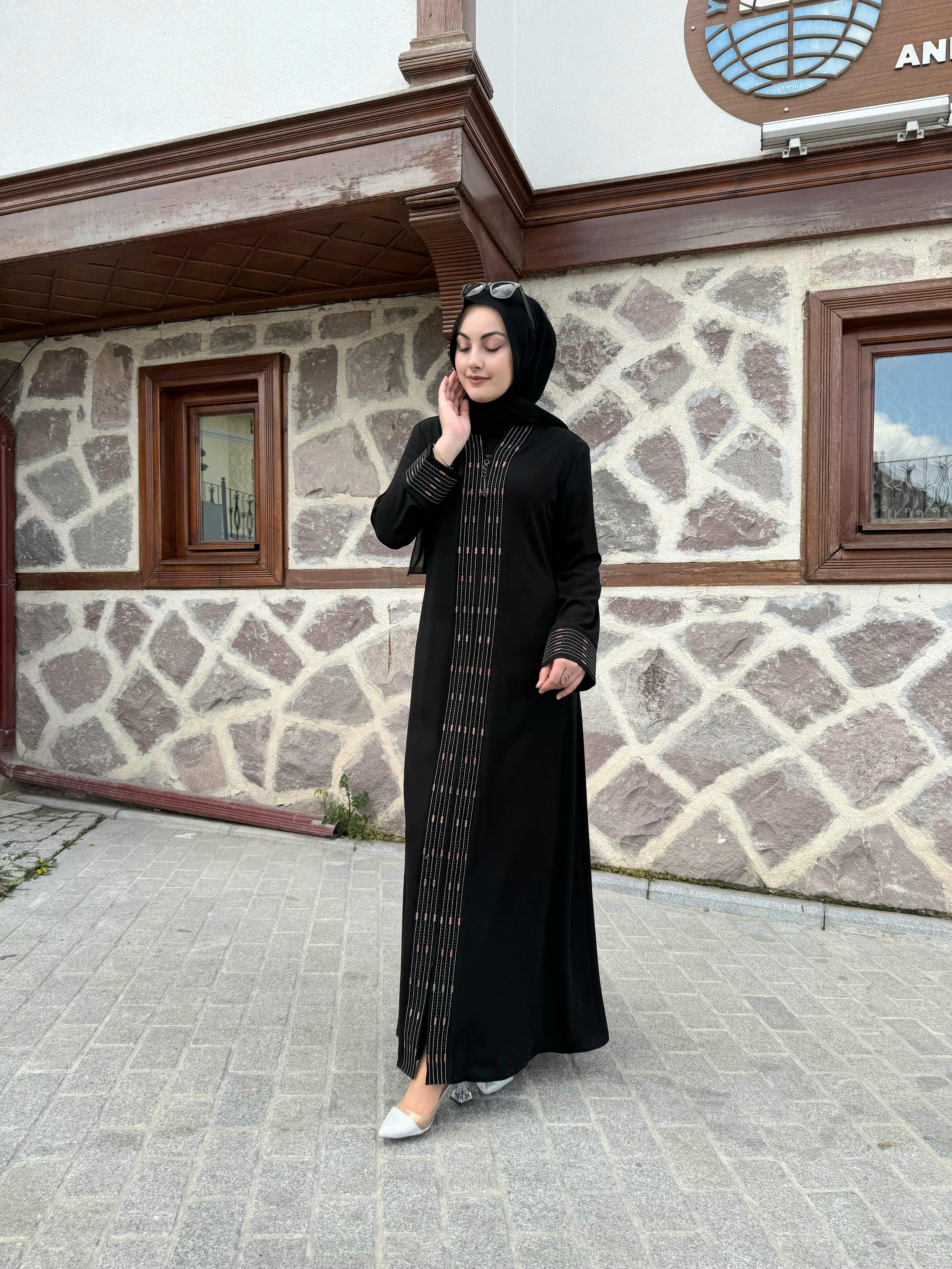 Firuze yazlik ince kumaş feracemiz 