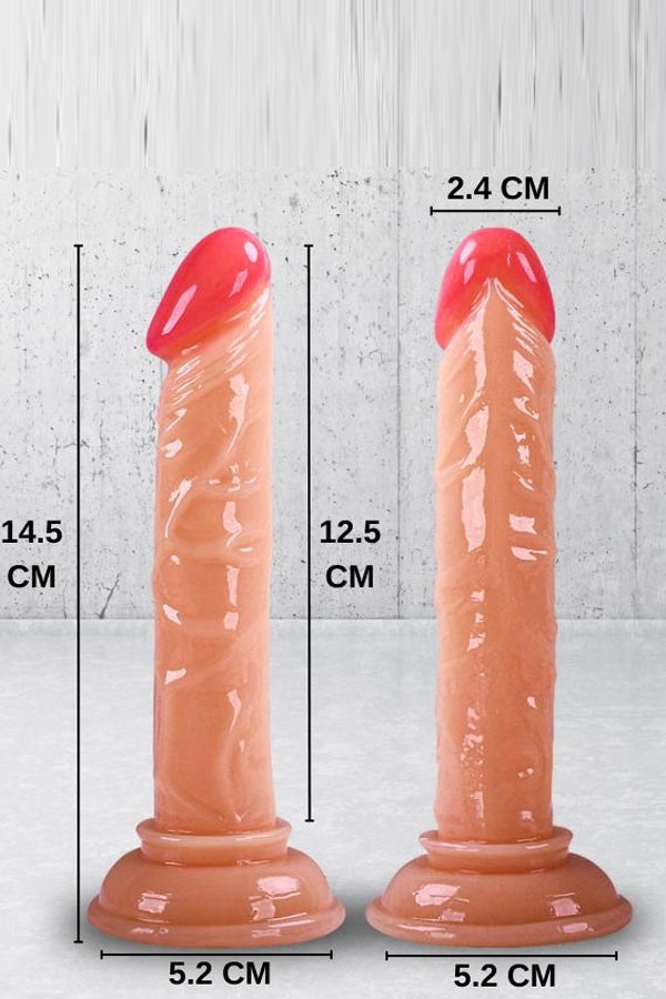 Realistik Mini Dildo 14cm-2.5cm - Ten Rengi