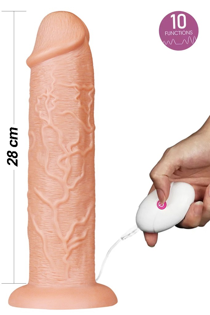 Fisting Gerçekçi Büyük Boy Titreşimli Dildo 28x6 cm