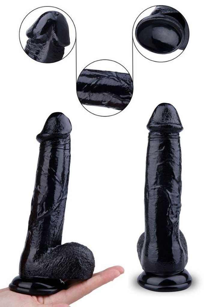 Libido 23 cm Siyah Realistik Dildo