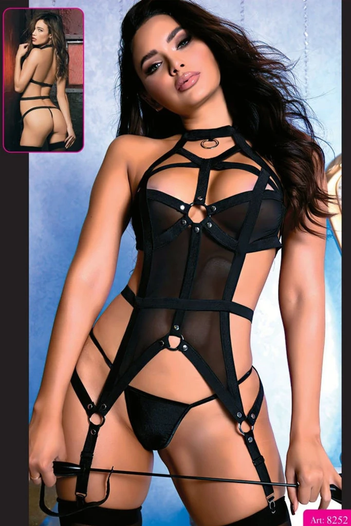 Harness Model Siyah Jartiyer Takımı