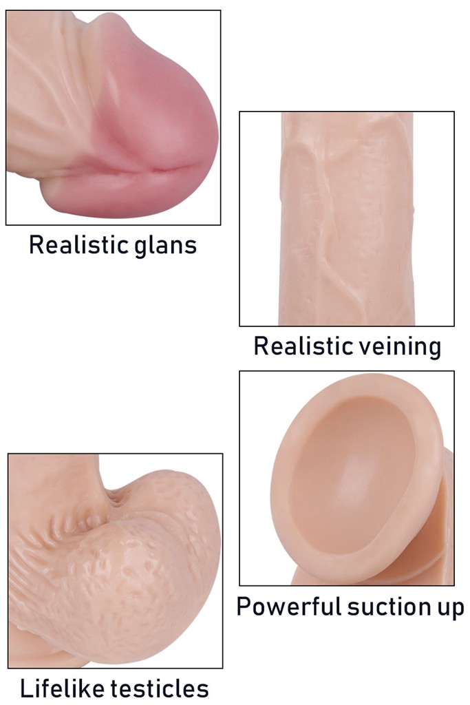 Gerçekçi Vantuzlu Dildo Penis 20 cm