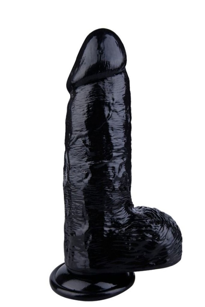 Kalın Siyah Realistik Dildo 24 cm