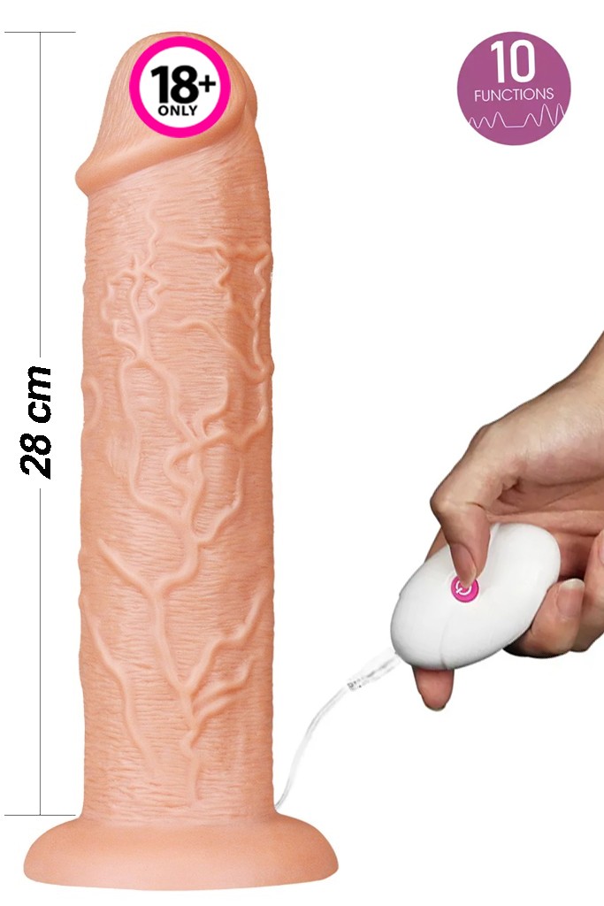 Fisting Gerçekçi Büyük Boy Titreşimli Dildo 28x6 cm