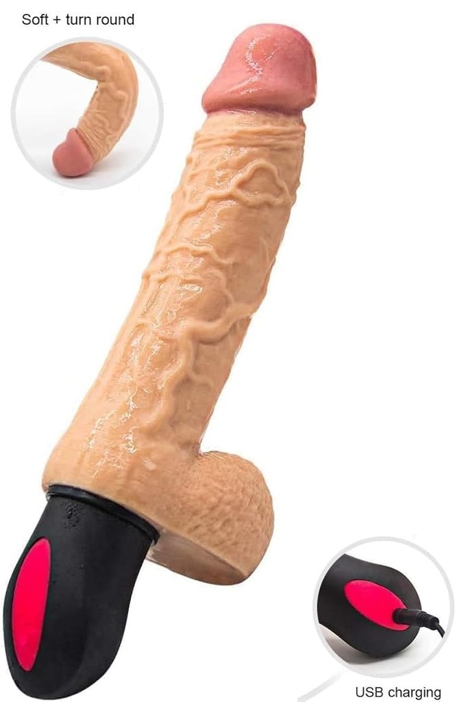 Şarjlı Yumuşak Ten Dokulu Vibratör 19 cm