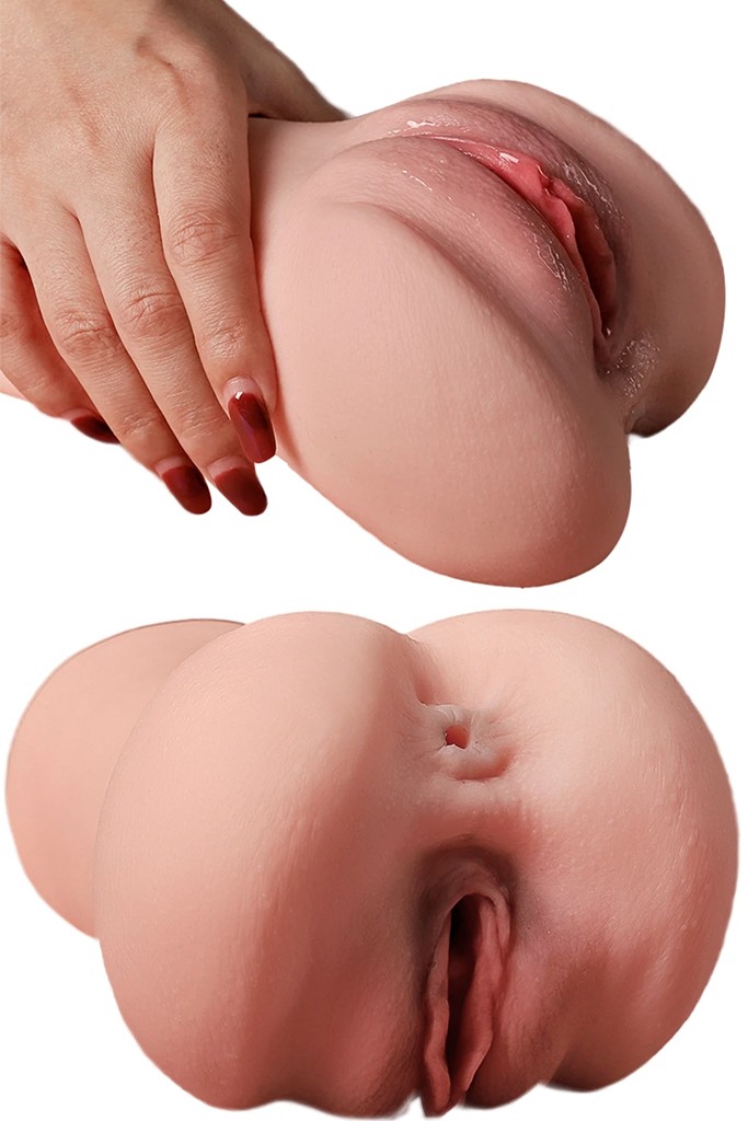 Çift Girişli Anal ve Vajinal Gerçekçi Mastürbatör 18 cm