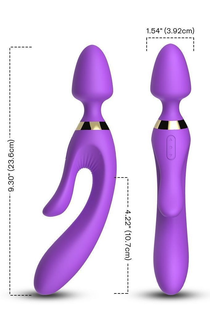 WOWYES Manyetik Şarjlı 3 Yönlü Premium Vibratör - Mor