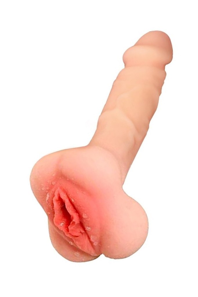 3'ü Bir Arada Realistik Penis Kılıfı - Masturbatör - Dildo 20 cm