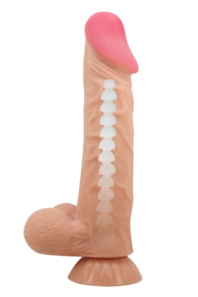 Ortan 9.4 İnç Kıkırdak Yapılı Gerçek Kayar Deri Dildo