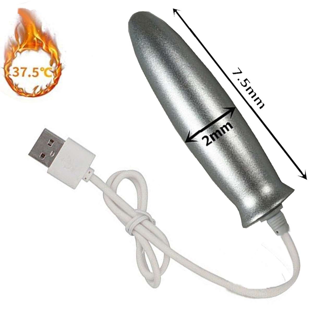 Isıtmalı Prostat Plug Usb'li 8cm