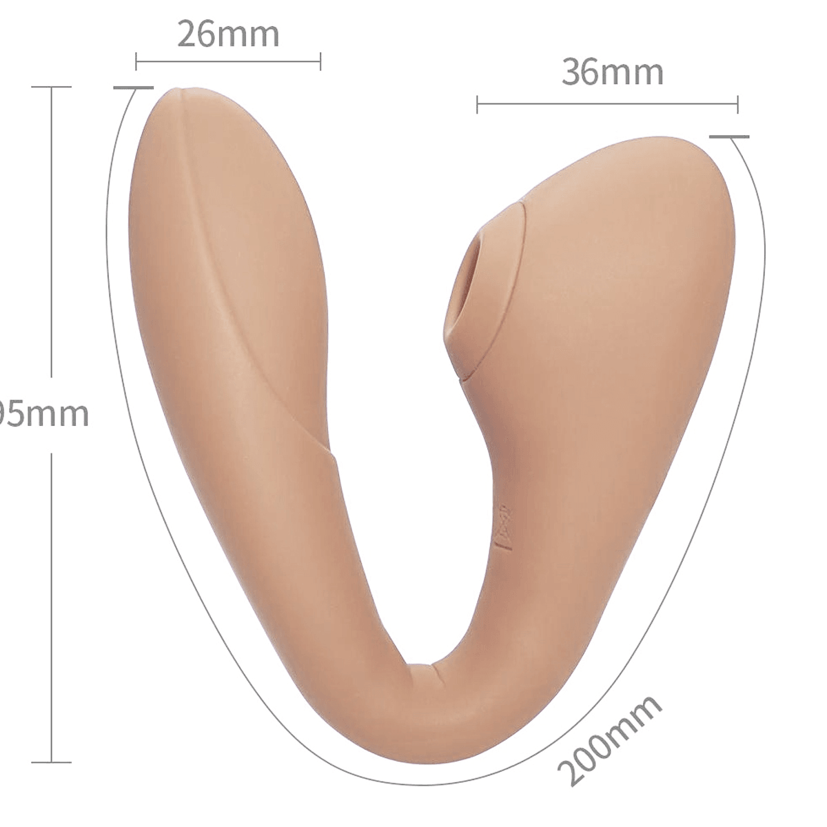 MILRA Şarjlı Emici Titreşimli Bükülebilir 20cm - Ten Rengi