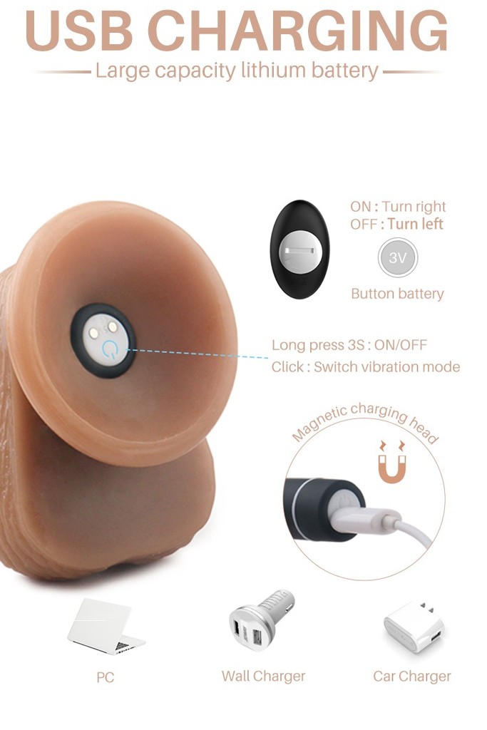 Croods Şarjlı Uzaktan Kumandalı Vibratör 20 cm 