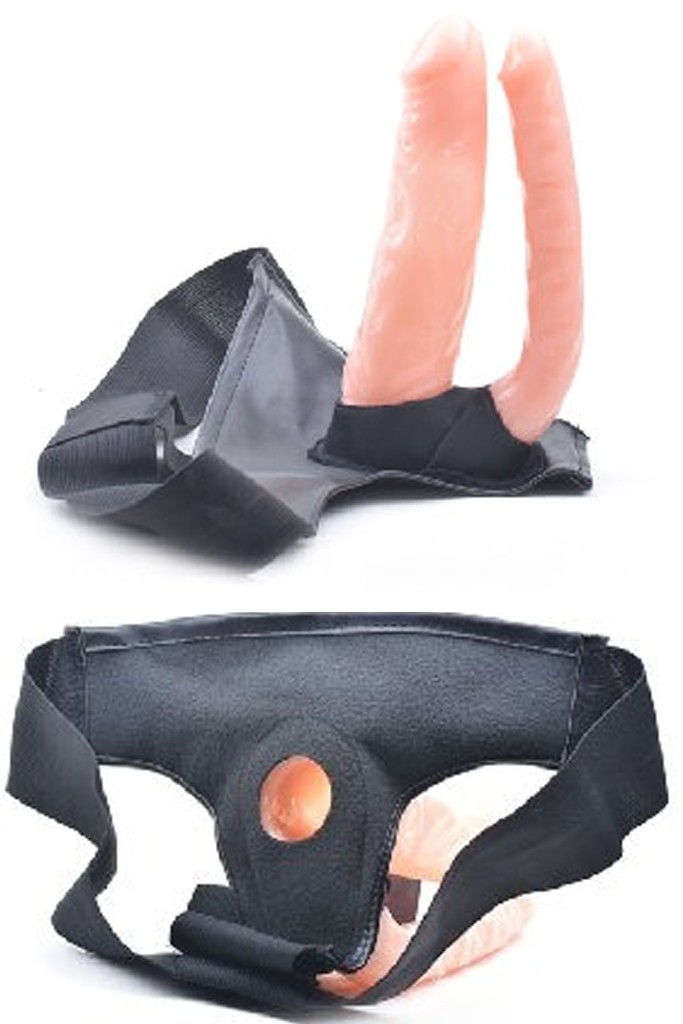 İçi Boş Double Penis Strap-on 18 cm