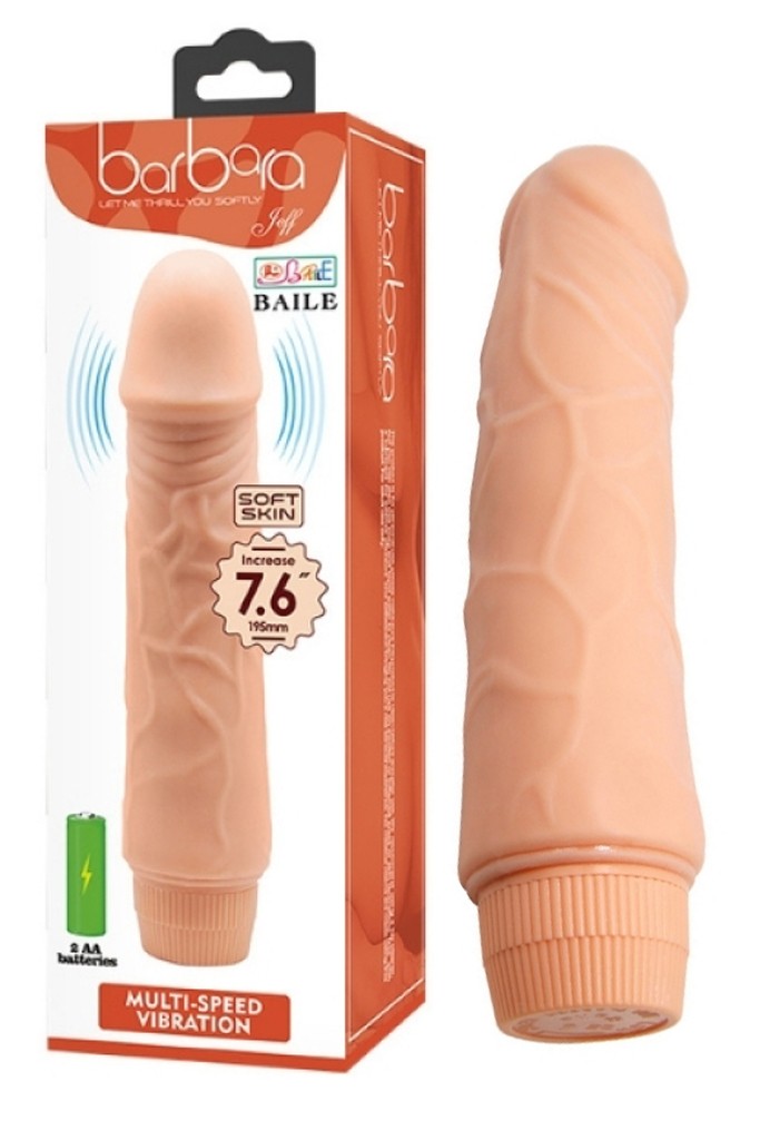 Barbara 19,5 cm Soft Silikon Titreşimli Vibratör 