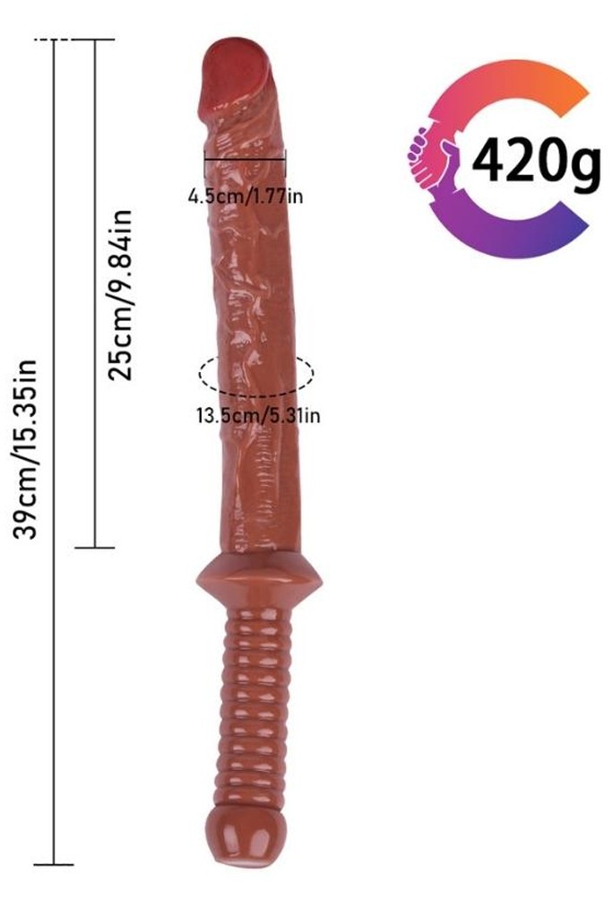 39 cm Saplı Realistik Dildo
