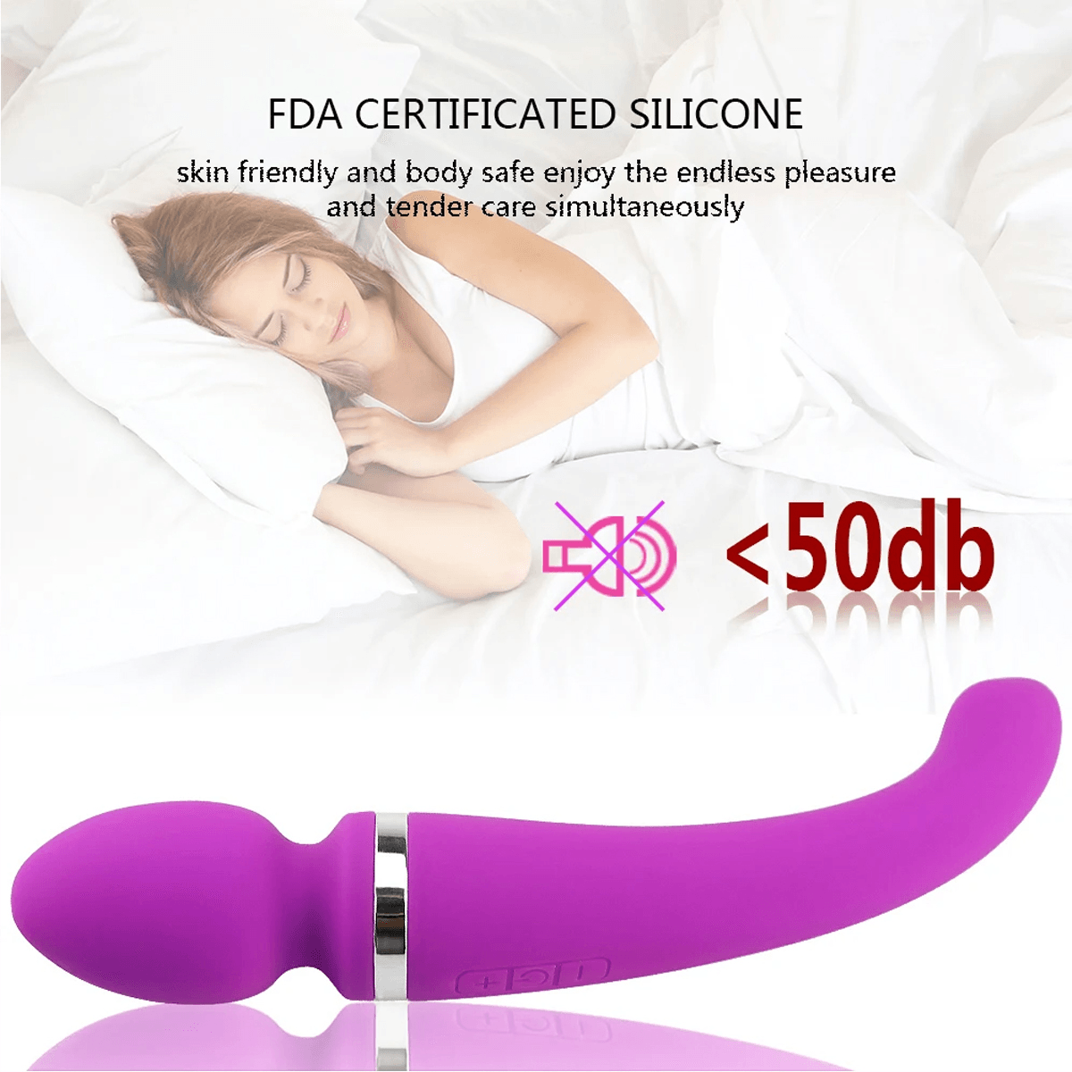 MASSAGE STICK Çift Taraflı G-Spot ve Klitoris Masaj Vibratörü - Mor