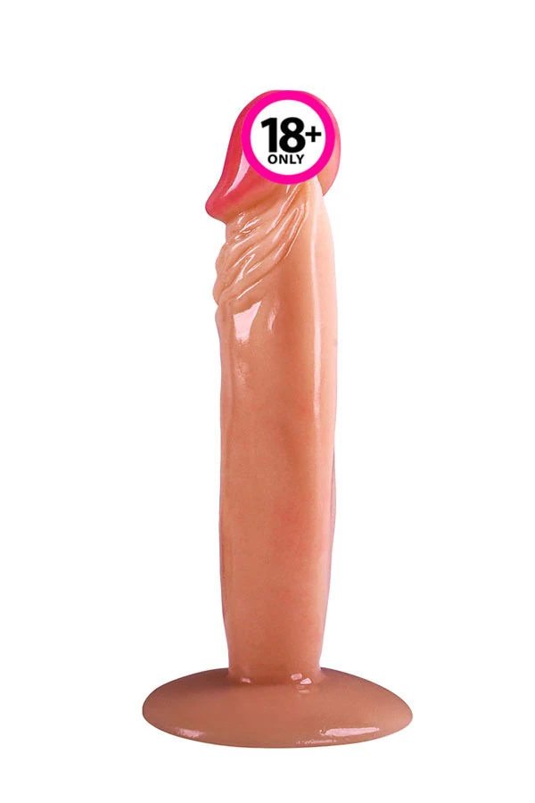 UNIQUE Realistik Dokuda Vantuzlu Gerçekçi Dildo 17 cm