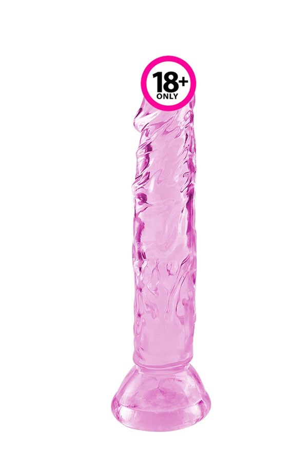 Şeffaf Silikon Dildo 14 cm - Pembe