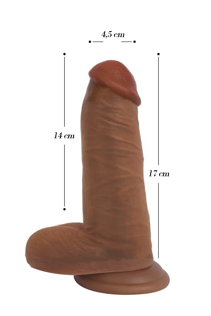 Caden Realistik Vantuzlu Dildo 17 cm