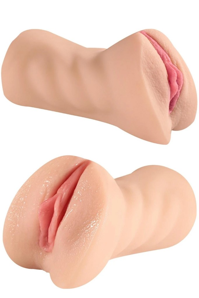 Çift Girişli Anal Vajinal Mastürbatör 15 cm