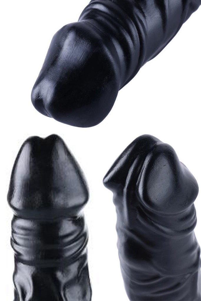 Big One Büyük Titreşimli Siyah Vibratör 24 x 5 cm