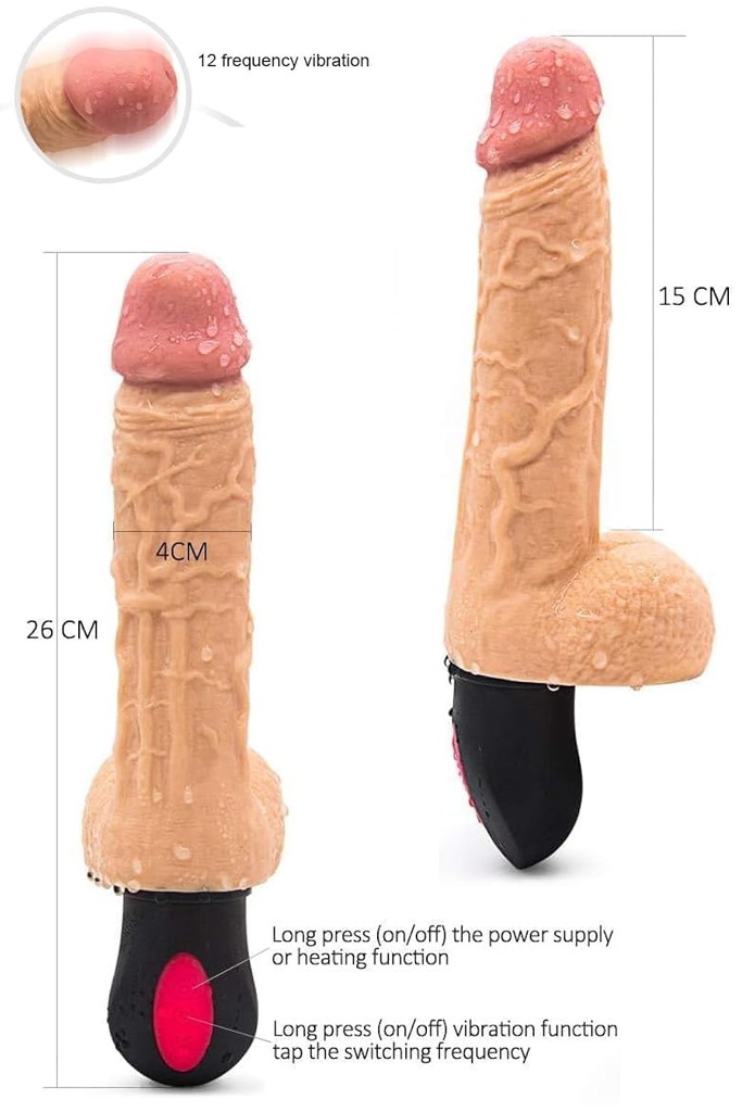 Şarjlı Yumuşak Ten Dokulu Vibratör 19 cm
