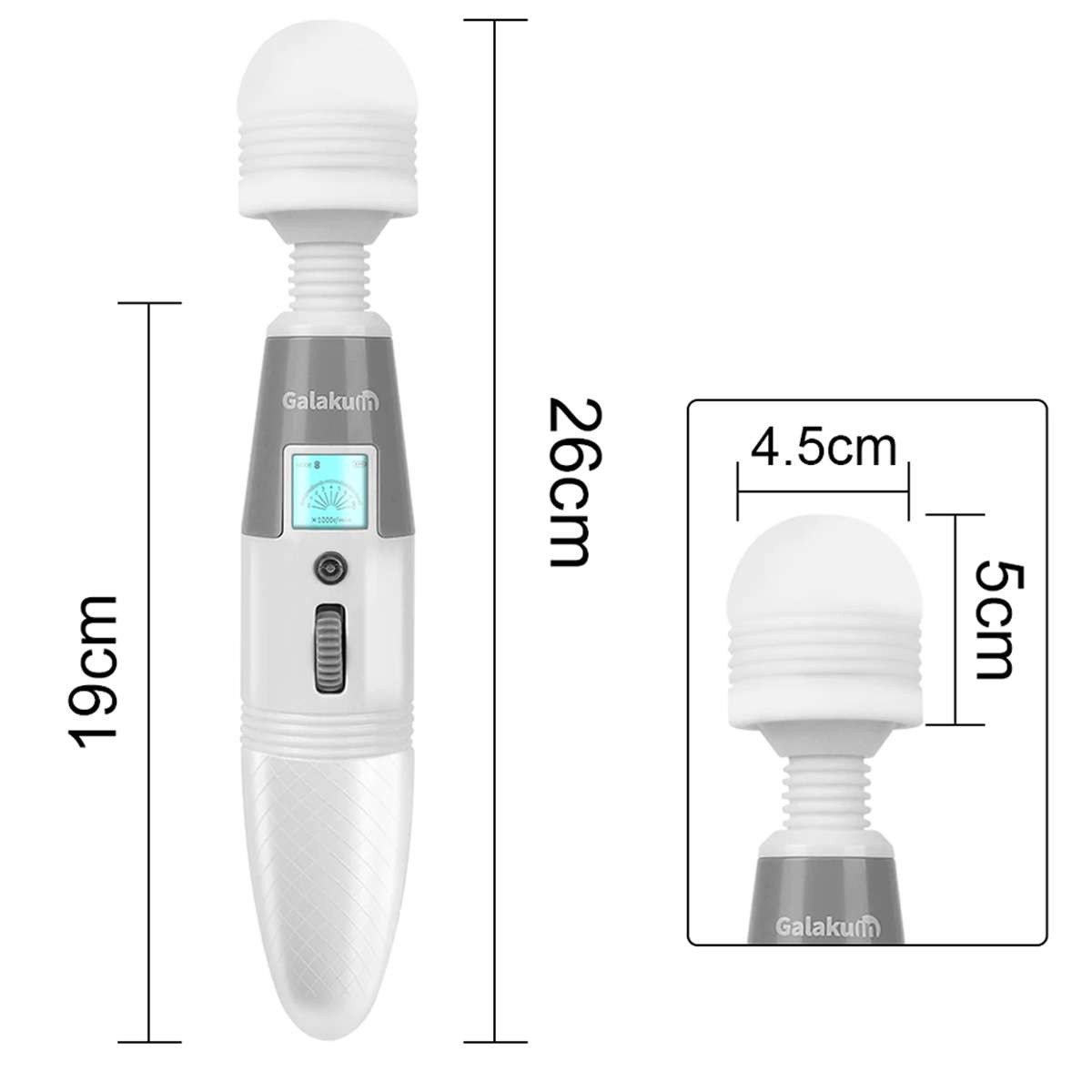 GALAKUM Lcd Ekranlı Şarjlı Vibratör 26cm