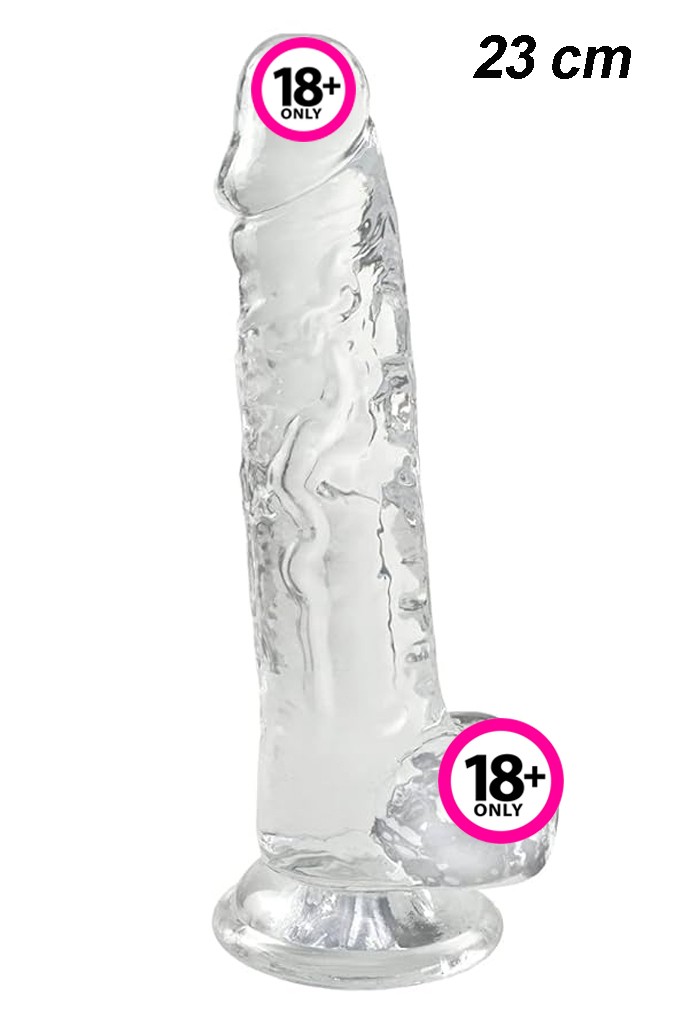 Şeffaf Realistik Dildo 23 cm