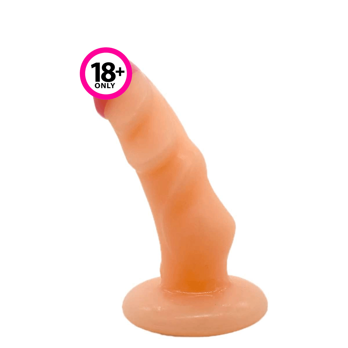 Jel Dokulu Dildo Vantuzlu 19cm - Kemersiz