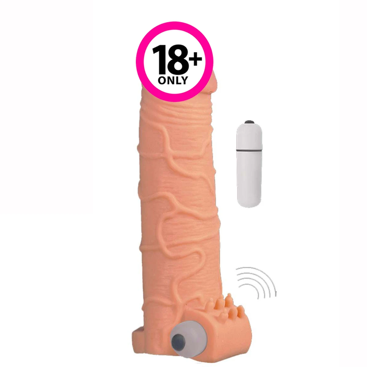 6.7 Testis Halkalı 5 cm Uzatmalı Titreşimli Kılıf