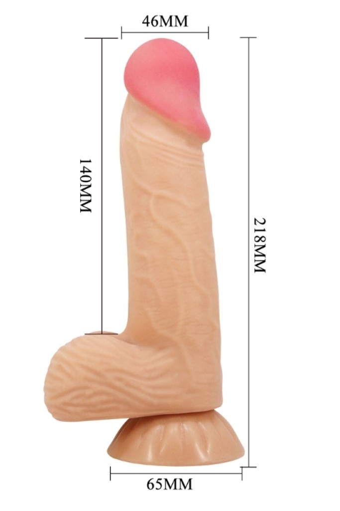 Lisle 8.1 İnç Kıkırdak Yapılı Gerçek Kayar Deri Dildo
