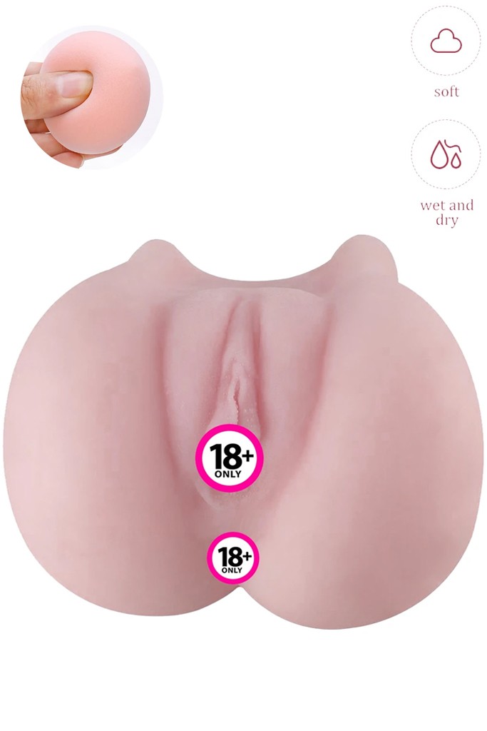 Marshmallow Çift Girişli Mini Kalça Masturbatör 1040 gr