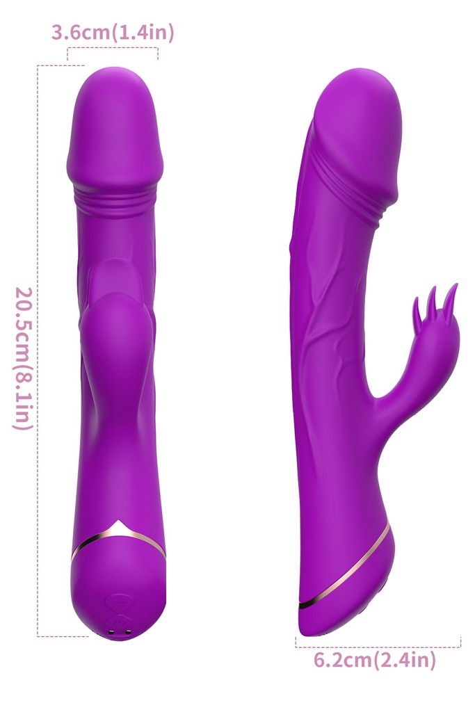 Spunk Şarjlı Çift Motorlu G Nokta ve Klitoris Uyarıcı Rabbit Vibratör - Mor