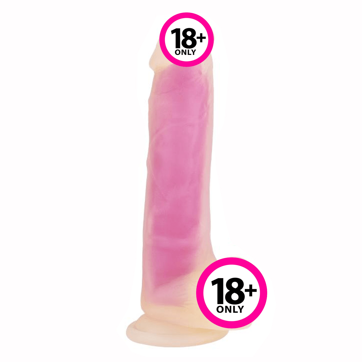 Karanlıkta Parlayan Ultra Realistik Dildo 21 cm Pembe