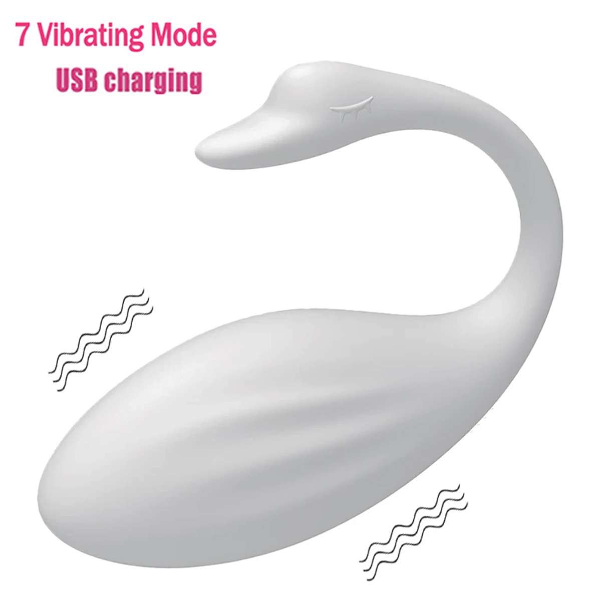 Kuğu Şarjlı U Vibratör 8.5cm Beyaz