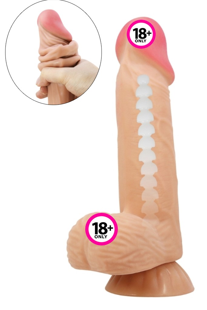 Lisle 8.1 İnç Kıkırdak Yapılı Gerçek Kayar Deri Dildo