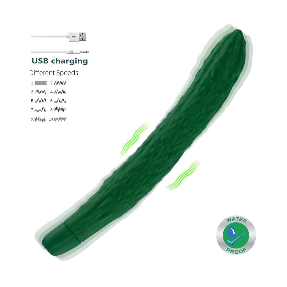 Cucumber Şarjlı Vibratör 25.5cm