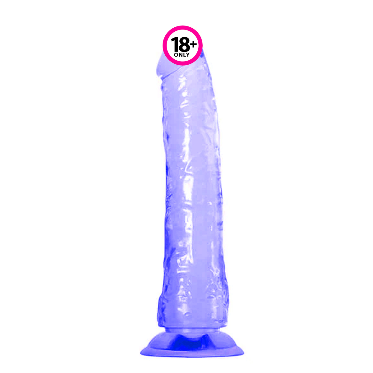 UNIQUE Jel Dokuda Vantuzlu Dildo 21 cm - Mor