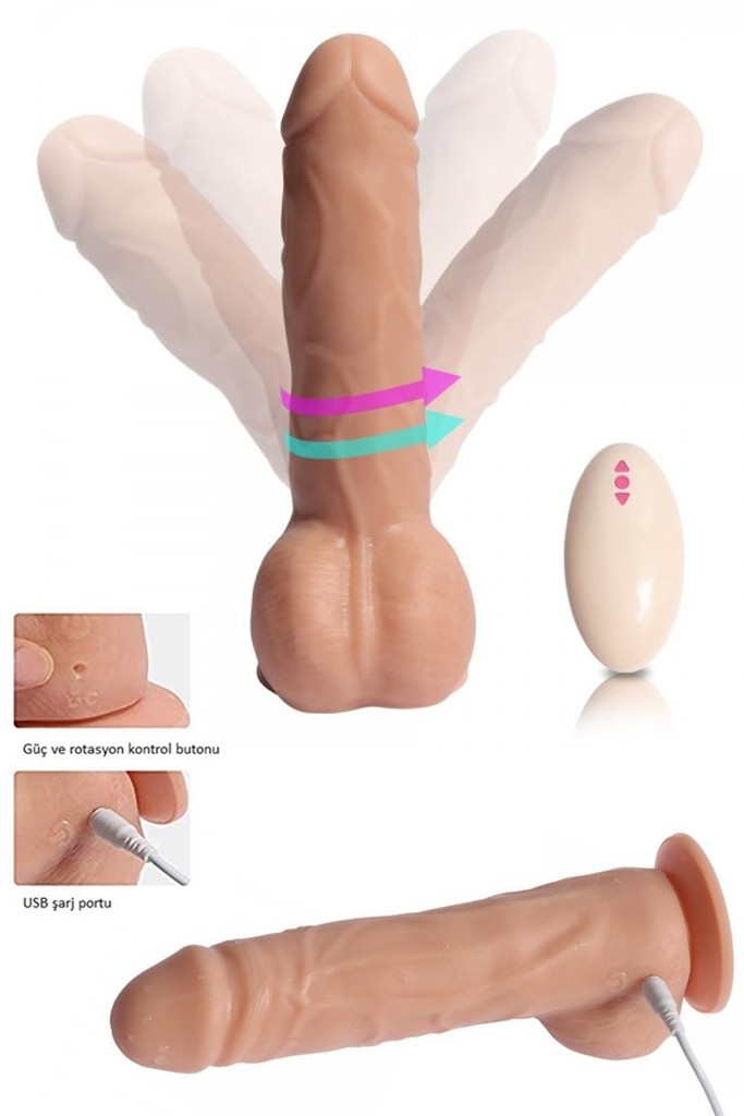Big Detective Şarjlı Uzaktan Kumandalı Vibratör 19 cm