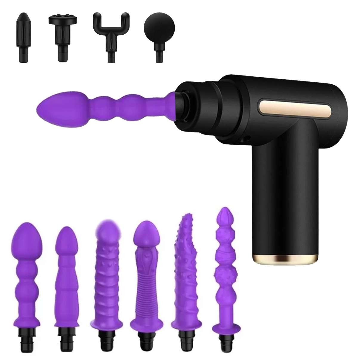 MASSAGE GUN PRO 10 Başlıklı Darbeli Masaj Aleti - Sex Makinesi