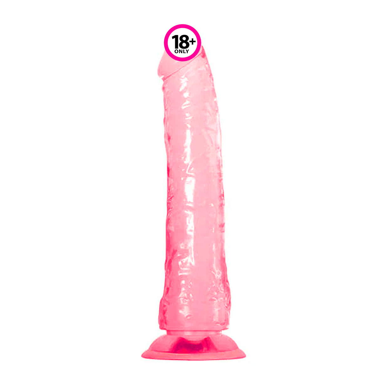 UNIQUE Jel Dokuda Vantuzlu Dildo 21 cm - Pembe