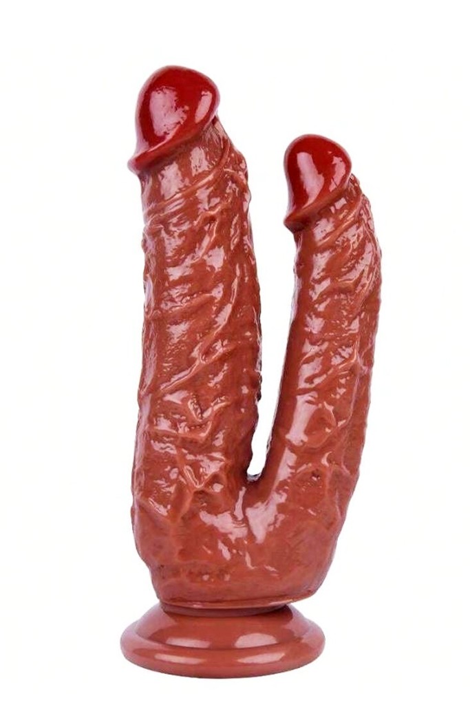 Libido Realistik Çatal Dildo - Melez