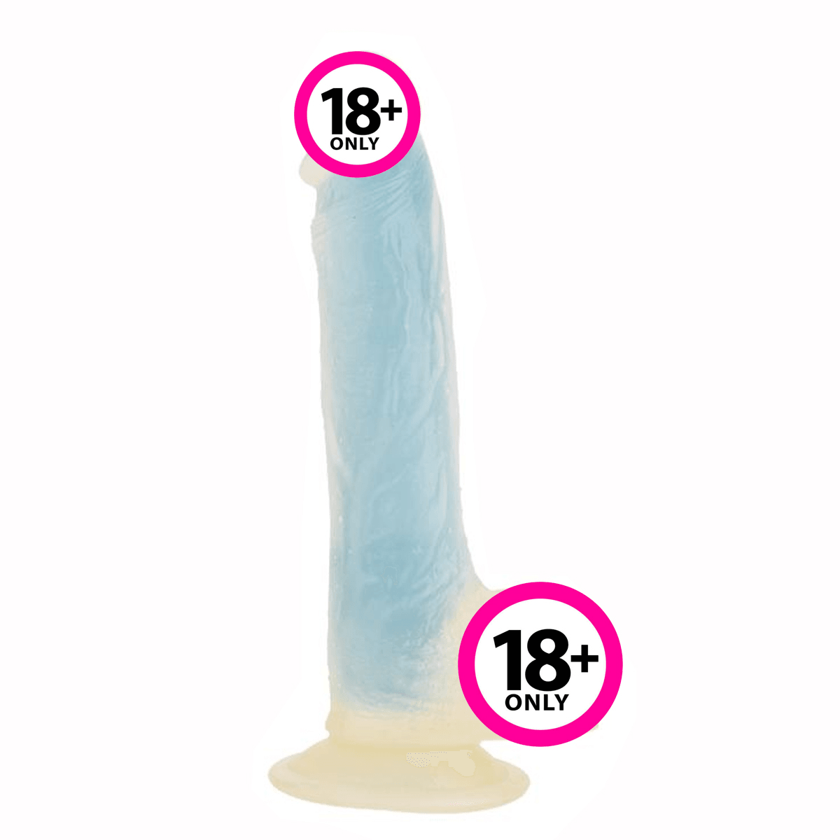 Karanlıkta Parlayan Ultra Realistik Dildo 21 cm Mavi