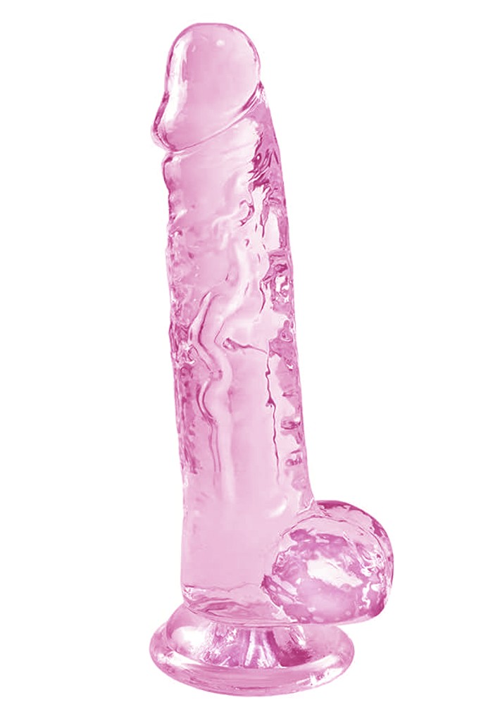 Pembe Şeffaf Realistik Dildo 23 cm