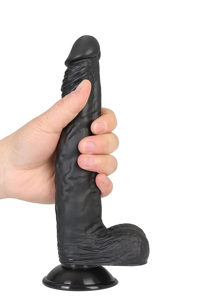 RIO Realistik Dokuda Dildo 24 cm - Zenci