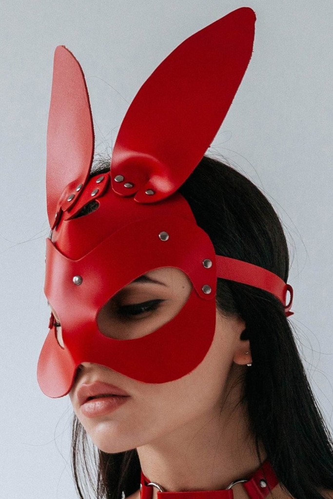 Bunny Fantezi Maske Kırmızı 