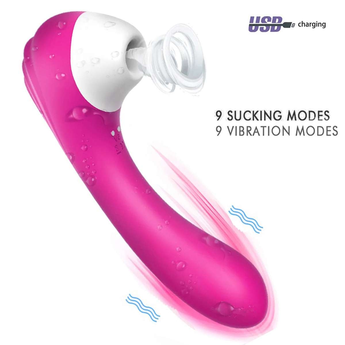 S-HANDE Screaming Şarjlı Double Vibratör 19cm - Pembe