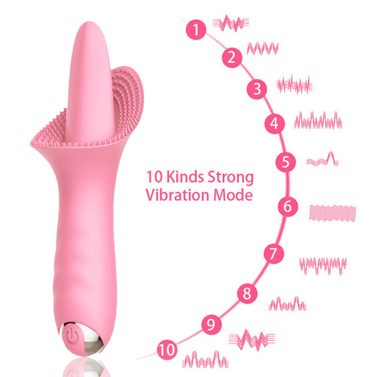 TONGUE Şarjlı Vibratör 14.5cm - Pembe