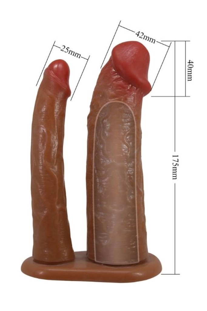 Yairon Uzatıcı Çiftli Penis Kılıfı